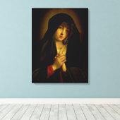Maagd Maria zonder blozen - Moeder van God Canvas Afdruk (Insitu (Houten vloer))