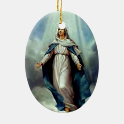 Maagd Maria zonder blozen - Moeder van God Keramisch Ornament (Achterkant)