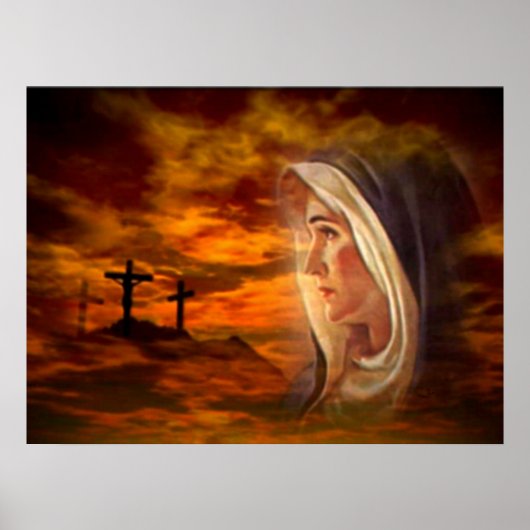 Maagd Maria zonder blozen - Moeder van God Poster (Voorkant)