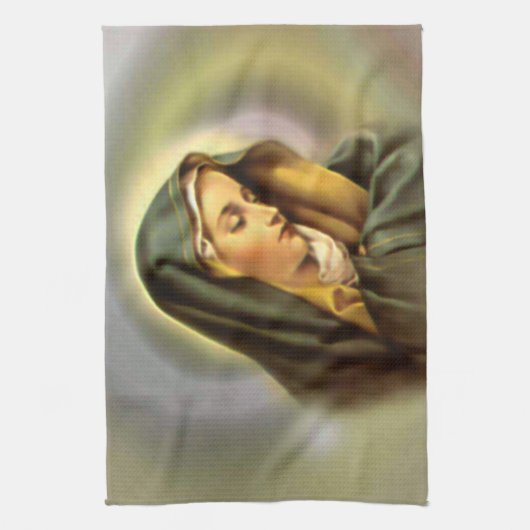 Maagd Maria zonder blozen - Moeder van God Theedoek (Verticaal)