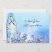 Maagd Mary Blessing Message Wenskaart (Voorkant)