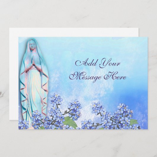 Maagd Mary Blessing Message Wenskaart (Voorkant / Achterkant)