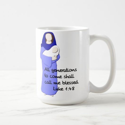 Maagd Mary Coffee Cup Koffiemok (Rechts)
