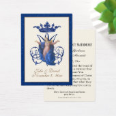 Maagd Mary Elegant Blue Wedding Kaart (Bureau)