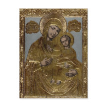 Maagd Mary en Baby Jesus Christus Golden Elegant