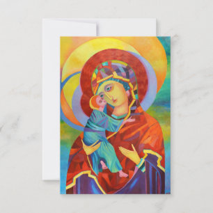 Maagd Mary en Child Our Lady Briefkaart