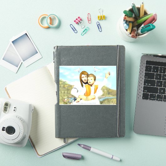 Maagd Mary en het kind Jezus Sticker (iPad Cover)