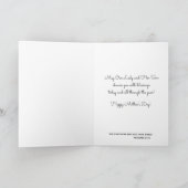 Maagd Mary Eucharistisch Moederdag Kaart (Binnen)