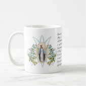 Maagd Mary Floral religieus Memorare Prayer Cof Koffiemok (Links)