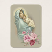 Maagd Mary Jesus Funeral Prayer Memorial Kaart (Voorkant)