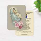 Maagd Mary Jesus Funeral Prayer Memorial Kaart (Bureau)