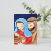 Maagd Mary Jesus Natitivity Kerstmis Briefkaart (Staand voorkant)