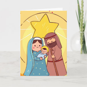 Maagd Mary Jesus Natitivity Kerstmis Feestdagen Kaart
