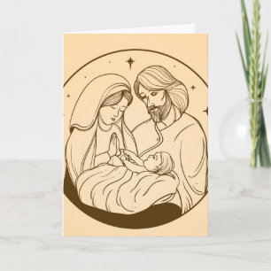 Maagd Mary Jesus Natitivity Kerstmis Feestdagen Kaart