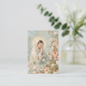 Maagd Mary Katholieke begrafenis Memorial Heilige  Visitekaartje (Staand voorkant)