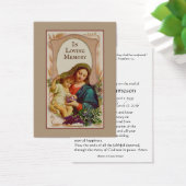 Maagd Mary Katholieke begrafenis Memorial Heilige  Visitekaartje (Bureau)