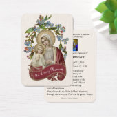 Maagd Mary Katholieke begrafenis Memorial Heilige Visitekaartje (Bureau)