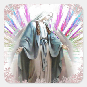 Maagd Mary Kerst sticker zonder blozen
