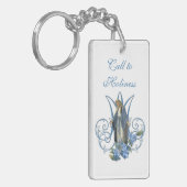 Maagd Mary Memorare is katholiek gebed Sleutelhanger (Voorkant Links)