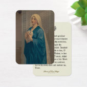 Maagd Mary Memorare Prayer zonder blote ogen Visitekaartje (Bureau)