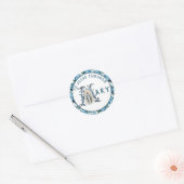 Maagd Mary Religieuze Katholieke Jezus Kruis Klass Ronde Sticker (Envelop)