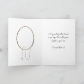 Maagd Mary Religious Floral Afstuderen Kaart (Binnen)