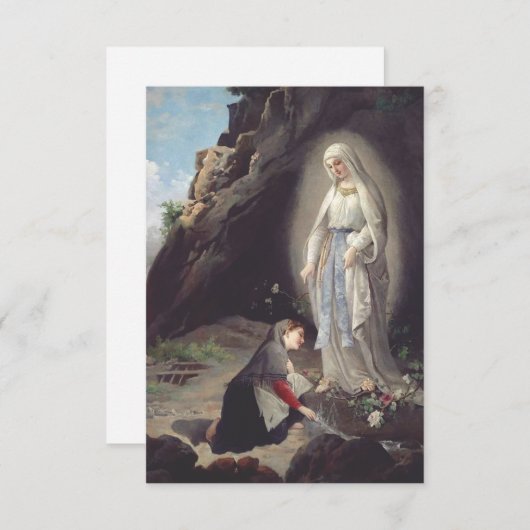 Maagd Mary van Lourdes Bedankkaart (Voorkant / Achterkant)