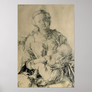 Maagd Mary zuigt het Christuskind, 1512 Poster
