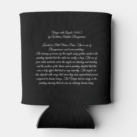 Maagd met Engelen Bouguereau Blikjeskoeler (Achterkant)
