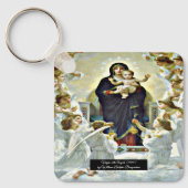 Maagd met Engelen Bouguereau Sleutelhanger (Voorkant)