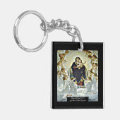 Maagd met Engelen Bouguereau Sleutelhanger (Voorkant Links)