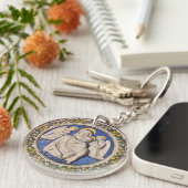 MAAGD MET KIND EN ENGELEN Ave Maria Gebed Sleutelhanger (Voorkant Rechts)