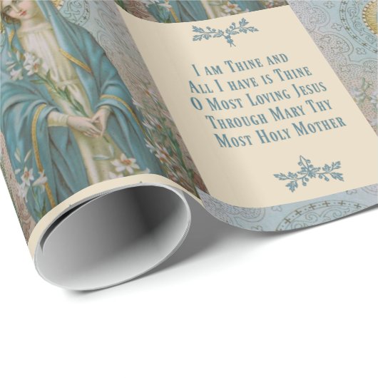 Maagd moeder Maria met leugens en gebed Cadeaupapier (Rol Hoek)