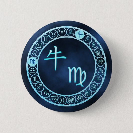 Maagd/os Ronde Button 5,7 Cm (Voorkant)