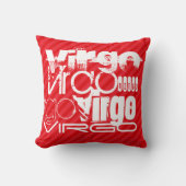 Maagd; Scarlet Red Stripes Kussen (Voorkant)