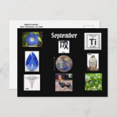 Maagd September Geboorte Maand Briefkaart (Voorkant / Achterkant)