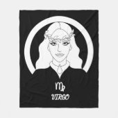 Maagd Silhouet Fleece Deken (Voorkant)