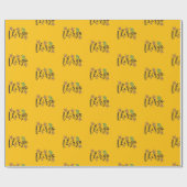 Maagd Sterren Teken Inpakpapier Gele Achtergrond (Vlak)