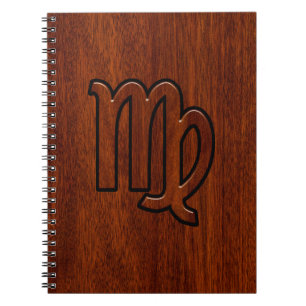 Maagd sterrenbeeld in mahoniehouten stijl decor notitieboek