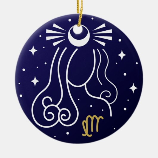 Maagd sterrenbeeld keramisch ornament (Voorkant)