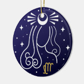 Maagd sterrenbeeld keramisch ornament (Links)