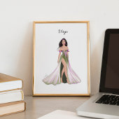 Maagd, sterrenbeeld, mode schets, poster