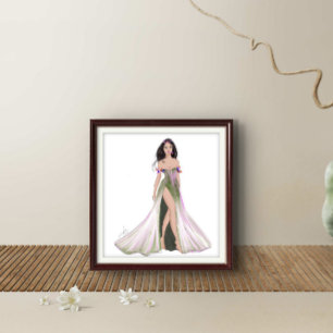 Maagd, sterrenbeeld, mode schets, poster