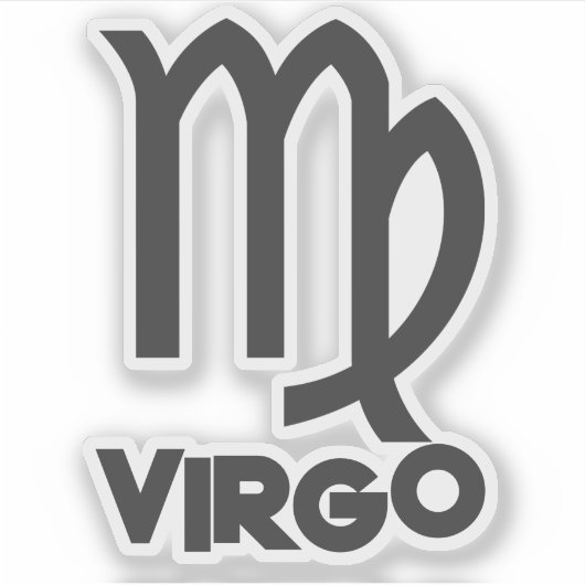 Maagd Stevig Sterrenbeeld Horoscoop Aangepaste Tek Sticker (Voorkant)