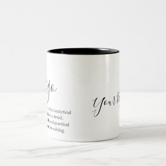 Maagd trekken en sterrenbeeld tweekleurige koffiemok (Center)