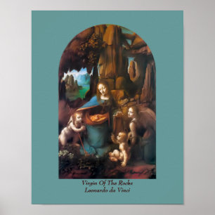 Maagd van de godsdienst Rocks da Vinci Poster
