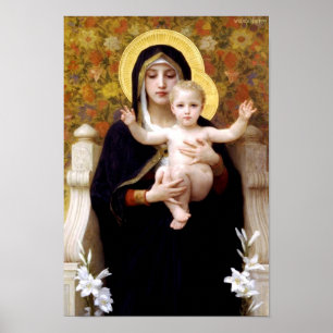 Maagd van de Lilies - William-Adolphe Bouguereau Poster
