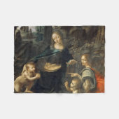 Maagd van de Rocks, Leonardo da Vinci Fleece Deken (Voorkant (Horizontaal))