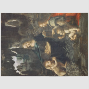 Maagd van de Rocks, Leonardo da Vinci Tissuepapier