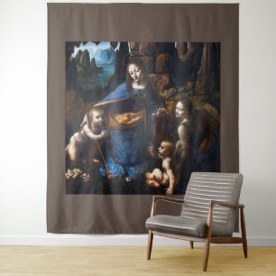 Maagd van de rotsboomstammen wandkleed